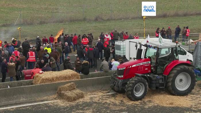 News video: Bauernproteste in Frankreich und Belgien – Schaden für Spediteure
