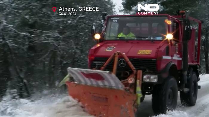 Video: Schnee in Athen – Einige Schulen geschlossen