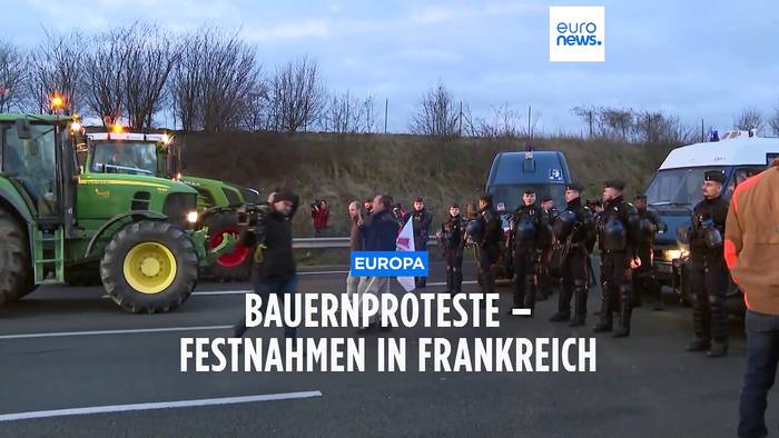 News video: Europaweite Bauernproteste – Erste Festnahmen in Frankreich