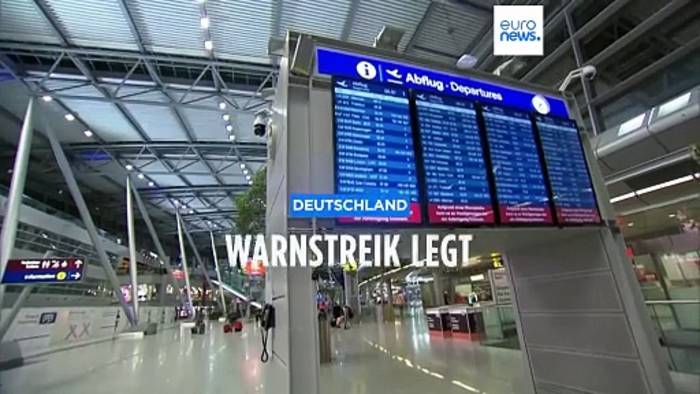 Video: Warnstreik bei Verdi: Viele Flughäfen in Deutschland sind lahmgelegt