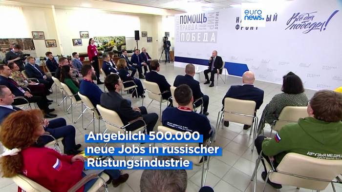 Video: Putin sicher: mehr als 500.000 neue Jobs in der Kriegsindustrie