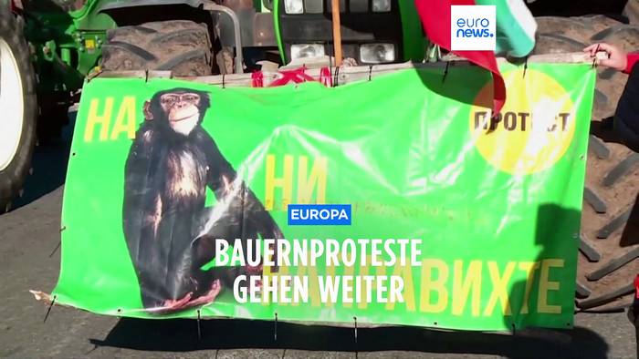 Video: Wütende Bauernproteste gehen weiter: 