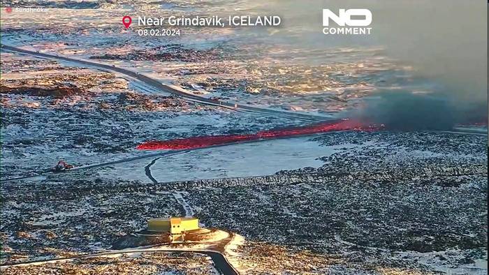 Video: Vulkanausbruch in Island: Video zeigt drei Kilometer hohe Dampfwolke