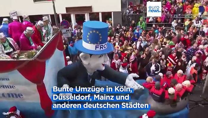 Video: Bunter Karneval in Europa: Politische Satire und schöne Kostüme
