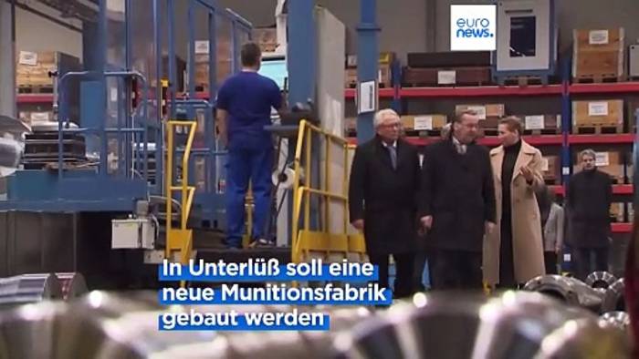 Video: Neue Munitionsfabrik in Deutschland: Scholz fordert Aufrüstung in Europa