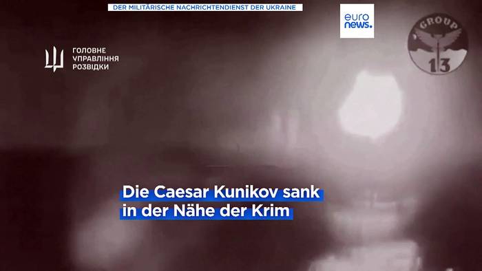 Video: Kiew versenkt russisches Kriegsschiff Caesar Kunikov im Schwarzen Meer