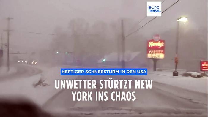 Video: Heftiger Schneesturm stürzt den Nordosten der USA ins Chaos