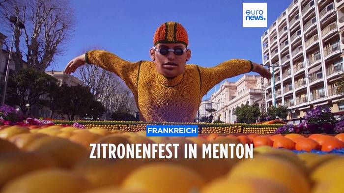 Video: 140 Tonnen Früchte beim Zitronenfest in Menton in Südfrankreich
