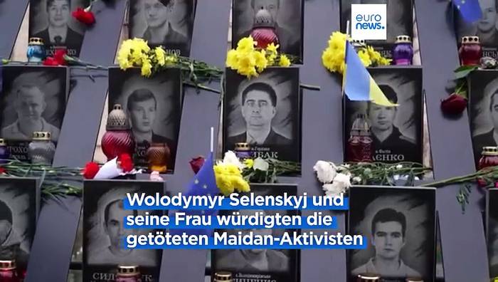 Video: Ukraine 10 Jahre danach: Wolodymyr Selenskyj würdigt die Maidan-Aktivisten