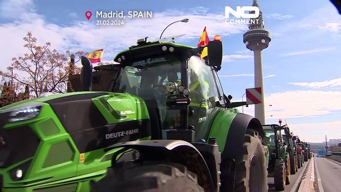 Video: Spanische Landwirte machen ihrem Ärger Luft