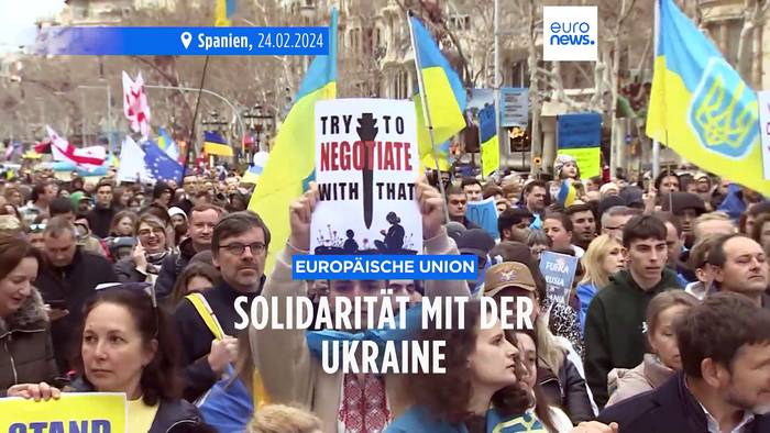 Video: Solidaritätskundgebungen für die Ukraine in ganz Europa
