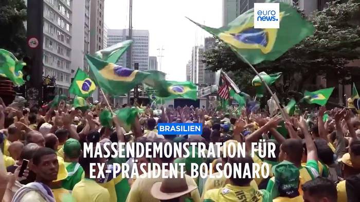 Video: Massendemonstration für Ex-Präsident Bolsonaro