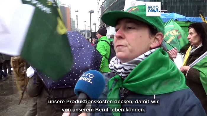 News video: Stopp der Freihandelsabkommen und gesetzliche Mindestpreise: Erneuter Bauernprotest in Brüssel