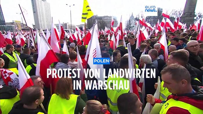 News video: Lautstarker Bauernprotest in Warschau