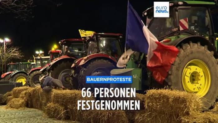 News video: Bauernproteste: Französische Polizei nimmt 66 Personen fest