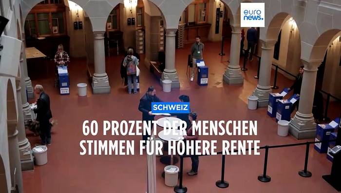 News video: Referendum in der Schweiz: 60 Prozent der Wahlberechtigten stimmen für mehr Rente