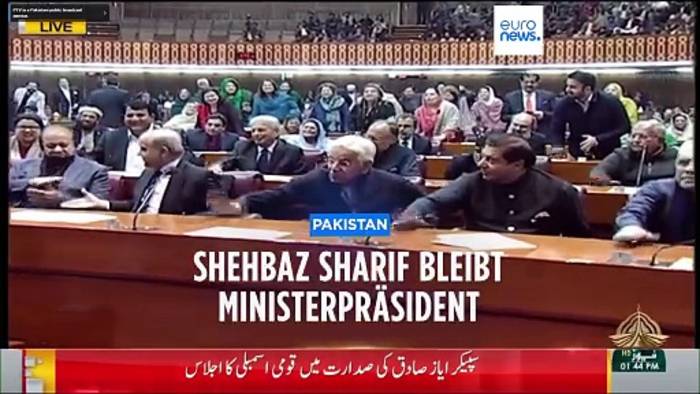 Video: Pakistan: Shehbaz Sharif bleibt Regierungschef