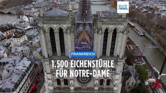 News video: Auferstehung nach dem Feuer: 1.500 neue Stühle für Notre-Dame