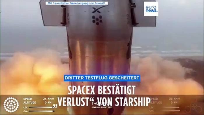 News video: Dritter Testflug gescheitert: SpaceX bestätigt „Verlust“ von Starship