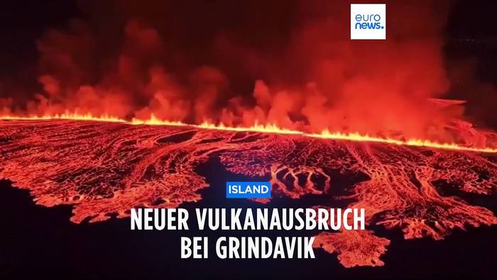 Video: Neuer Vulkanausbruch bei Grindavik
