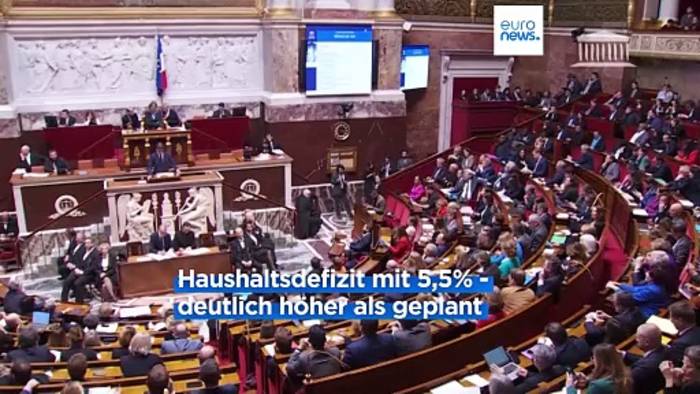 Video: Staatsverschuldung von 5,5 % - Frankreichs Regierung steht unter Druck: Sparen oder Steuern?