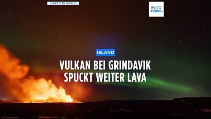 News video: Zwei Naturschauspiele: Nordlichter tanzen über Vulkan bei Grindavík