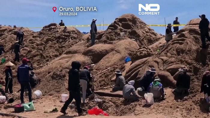 News video: Die Passion Christi, geformt aus dem Sand der bolivianischen Anden