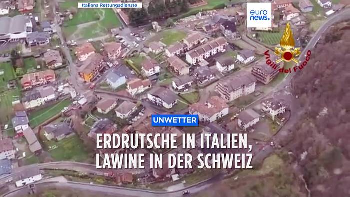 News video: Erdrutsche in Italien - Lawine mit 3 Toten in Zermatt in der Schweiz