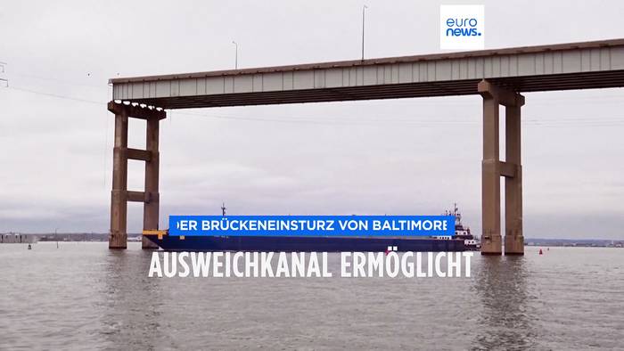 News video: Tödlicher Brückeneinsturz in Baltimore: Ausweichkanal ermöglicht wieder Schifffahrt
