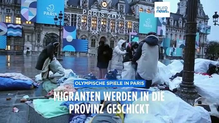 News video: Migranten in Provinz verbracht: Polizei räumt Vorplatz des Pariser Rathauses