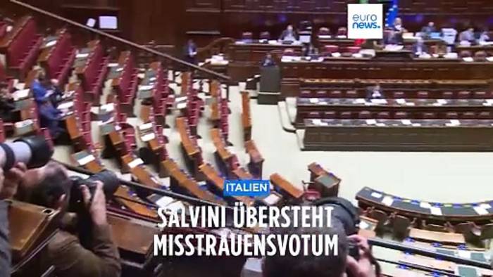News video: Vize-Ministerpräsident Salvini übersteht Misstrauensvotum