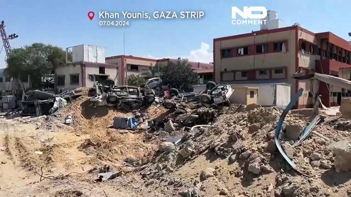Video: Gaza: Das ist vom Nasser-Krankenhaus in Chan Junis übrig geblieben