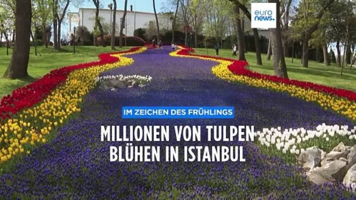 News video: Im Zeichen des Frühlings: Millionen Tulpen blühen in Istanbul