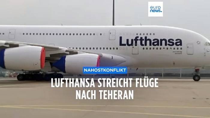 News video: Nahostkonflikt: Lufthansa streicht Flüge nach Teheran