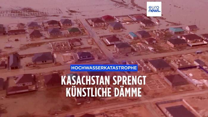 News video: 100.000 Menschen evakuiert: Kasachstan sprengt künstliche Dämme