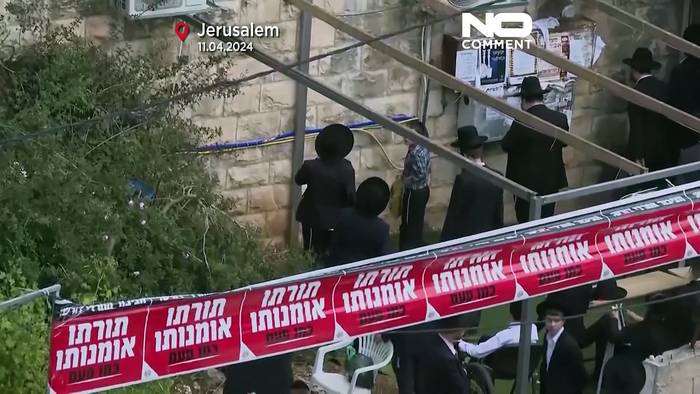 News video: Ultraorthodoxe Juden protestieren gegen Militärdienst