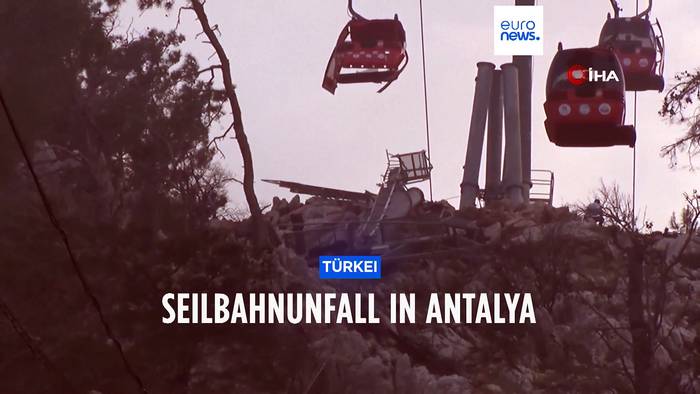 News video: Dramatisches Seilbahnunglück in Antalya in der Türkei: Passagiere saßen bis zu 24 Std fest