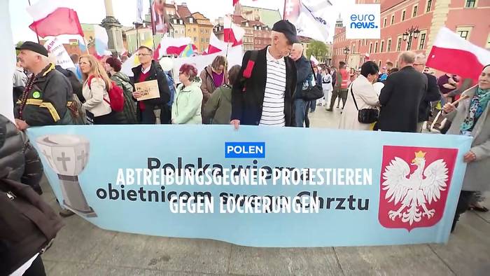 News video: Tausende protestieren in Warschau gegen ein Recht auf Abtreibungen