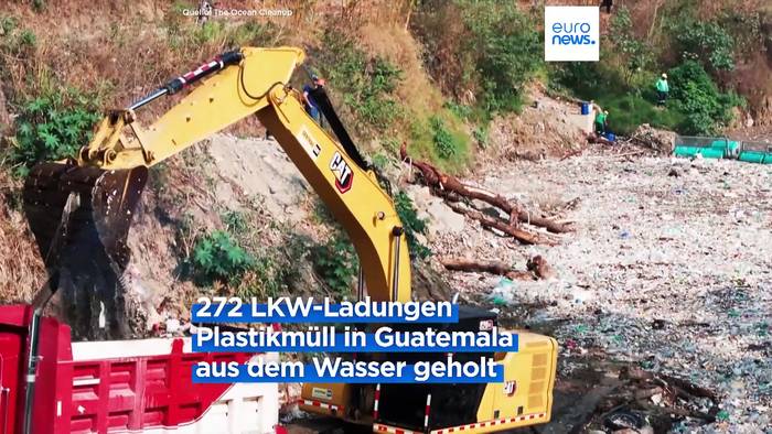 News video: Tag der Erde: 1421 Tonnen Plastikmüll aus einem Fluss in Guatemala geholt