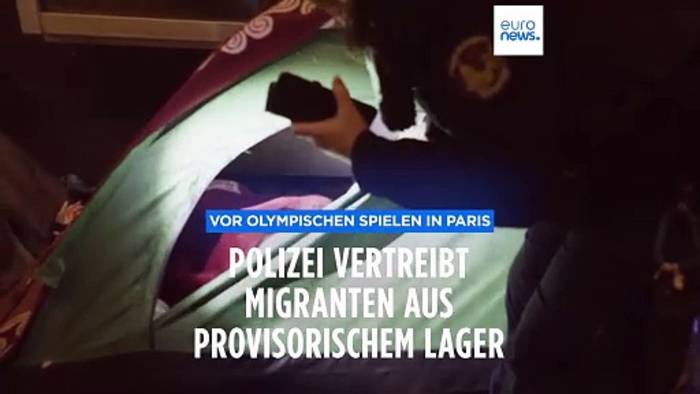 News video: Vor Olympischen Spielen in Paris: Polizei vertreibt Migranten aus provisorischem Lager