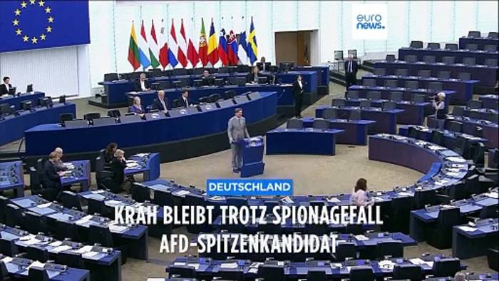 News video: Nach Spionagevorwurf gegen Mitarbeiter: Krah will AfD-Spitzenkandidat für Europawahl bleiben