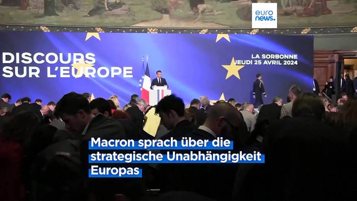 Video: Macrons Rede an der Sorbonne: Europa darf sich nicht abhängen lassen – 