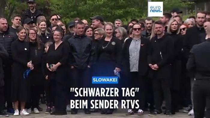 Video: Schwarzer Tag bei RTVS gegen Ficos Medienreform in der Slowakei
