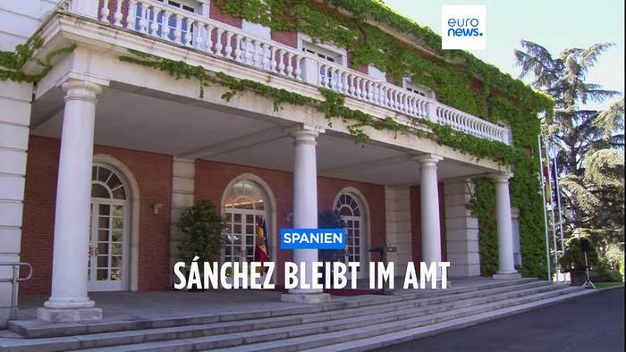 Video: Nach Bedenkzeit: Pedro Sanchez bleibt im Amt