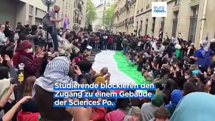 News video: Französische Studenten bei pro-Palästina-Kundgebung an der Sorbonne von amerikanischen Kommilitonen inspiriert