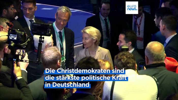 News video: Euronews-Umfrage zur Europawahl: Fast ein Drittel unterstützen CDU/CSU