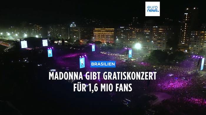 Video: Madonna gibt Mega-Konzert  - gratis am Strand der Copacabana
