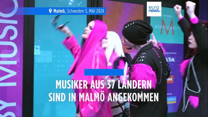 Video: Eurovision Song Contest: Musiker aus 37 Ländern sind in Malmö angekommen