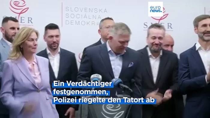 Video: Slowakischer Ministerpräsident Fico schwebt nach Schießerei 