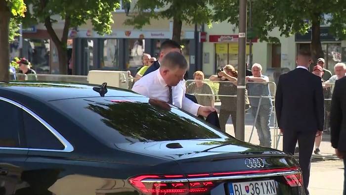Video: Schüsse aus nächster Nähe auf Regierungschef Fico in Handlova in der Slowakei
